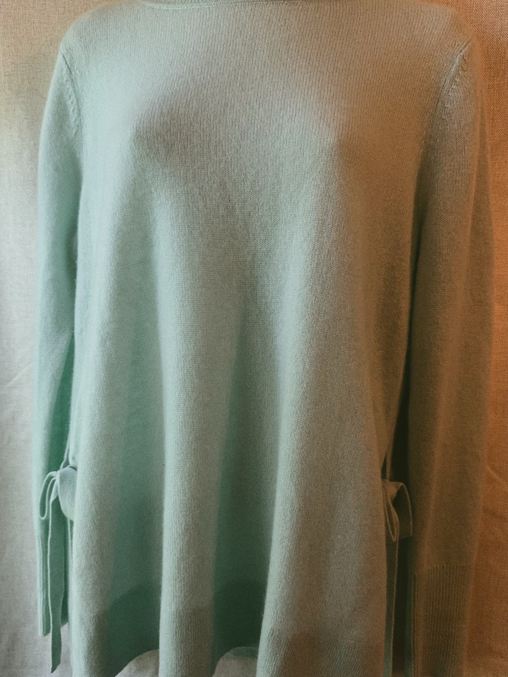 100% Cashmere Halogen • Eucalyptus Whisper • Side-Tie Tunic • Size S